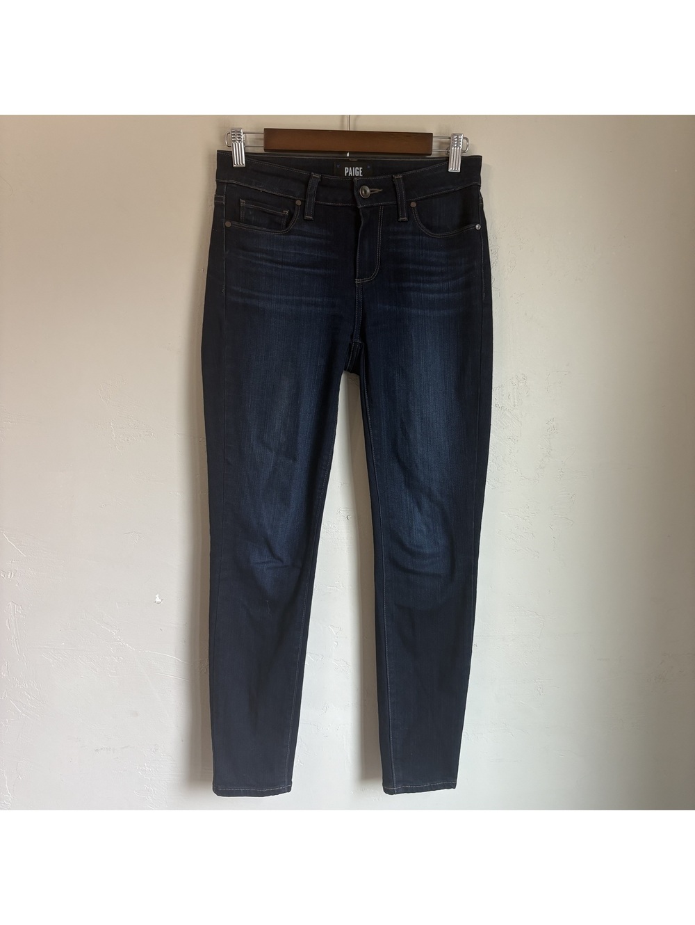PAIGE Verdugo Ankle Skinny Jeans Women Size 27 Dark Wash Denim Stretch - Picture 3 of 7